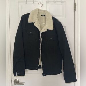 ASOS Sherpa-Lined Denim Trucker Jacket